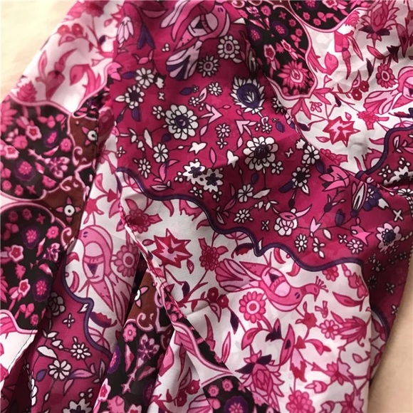 Purple Maroon Boho Beach Swimwear Cover Up Wrap - Picture 4 of 5